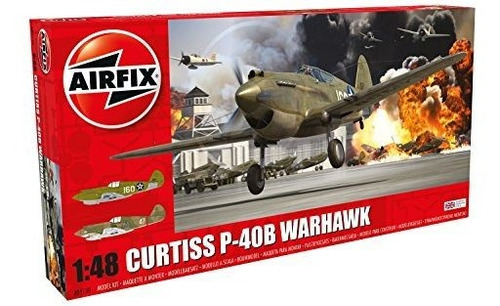 Airfix Wwii Curtiss P40b Warhawk 148 Military Aircraft Plast