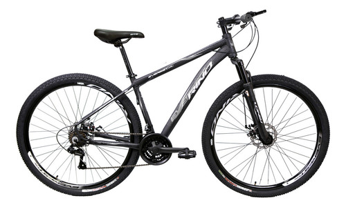 Bicicleta Rino Everest 29 Freio Disco 21v Câmbios Shimano Cor Preto/Prata