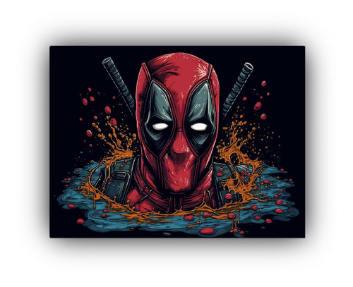 Poster Espectacular Deadpool Colores Vibrantes 75x50cm