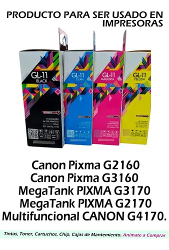 5 Tintas Gi-11 Para Canon G2170 G3170 G2160 G3160 G4170