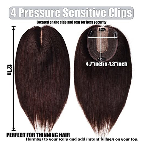 Extensiones De Cabello Humano Real Para Mujer, Sin Flequillo
