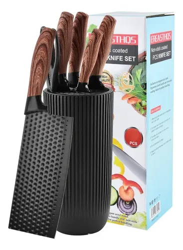 Knife Set, 6-piece Kitchen Knives Set With Block & | Parcelamento