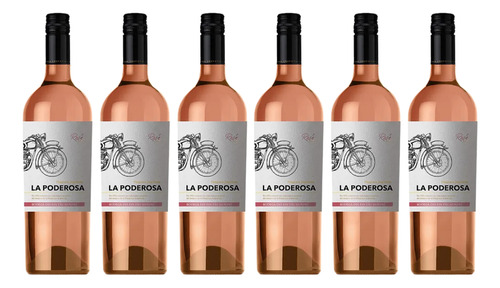 Vino La Poderosa Rosé 6x750 Ml- Bodega Fin Del Mundo