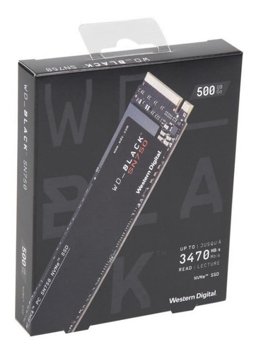 *lançamento* Wd Black Sn750 Ssd M.2 2280 500gb Pcie Nvme