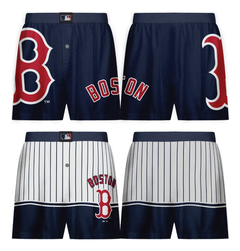 Mlb Original Boxer 2pack Hombre Boston Red Sox Blanco