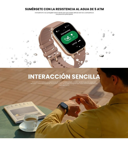 Imagen 8 de 9 de Smartwatch Amazfit Gts 3 Gps Natacion Oximetro Alexa