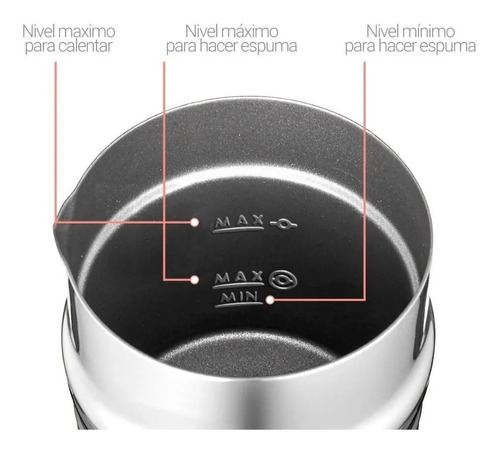 Espumero De Leche Mf850 Smart Tek Espumador Color Negro