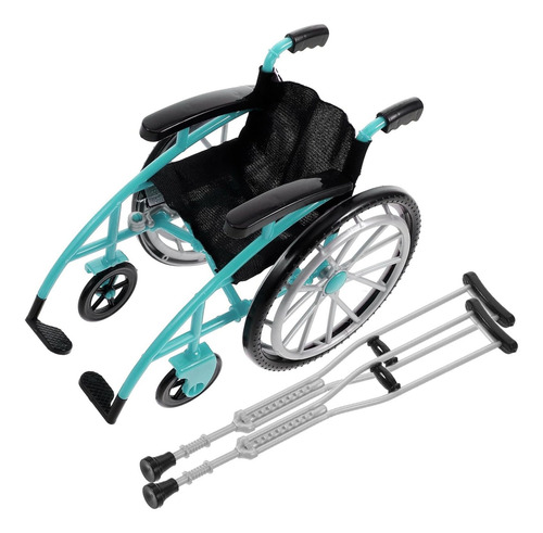 Set S 1 De Silla De Ruedas Y Muletas Para Muñecas Playset Re