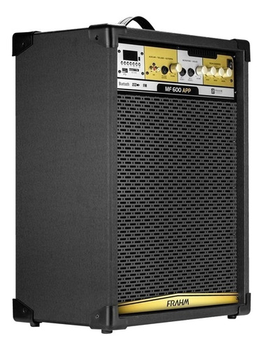 Caixa de som Frahm MF 600 APP portátil com bluetooth preta 90V/240V