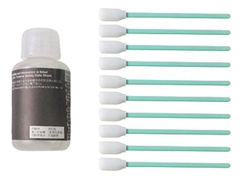 Kit De Limpieza Tinta Roland Esl5 Botella De 100ml Hisopos Tinta Negro