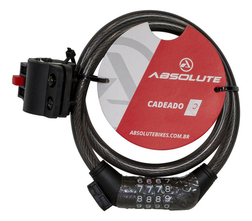 Imagem 1 de 1 de Cadeado 80cmx12mm Espiral Segredo Absolute