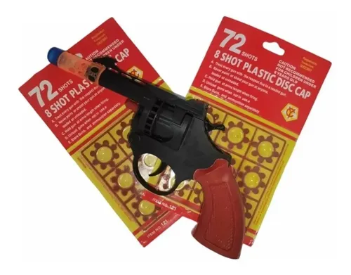 Tradineur Pack De 96 Fulminantes Para Pistola De Juguete – 8 Discos De 12 Cápsulas Sonoras, Recarga Para Revolver Infantil (Azul)