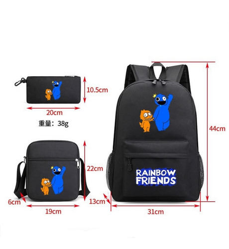 Imagen 2 de 3 de Rainbow Friends Mochila Bandolera, Estuche Para Lápices