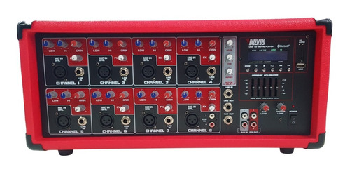 Consola Mixer Potenciada Novik Nvk 8500bt Bluetooth Usb Sd