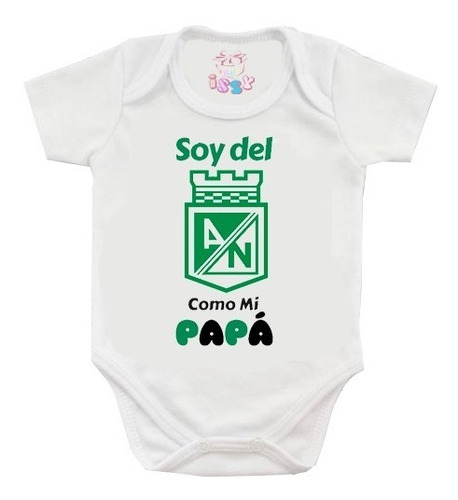 Imagen 1 de 3 de Mameluco Personalizado Atletico Nacional Antialergico Promo