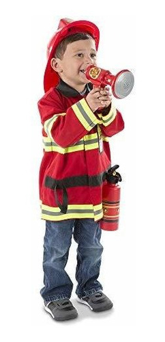 Melissa - Doug Fire Chief Juego De Vestuario De Disfraces De