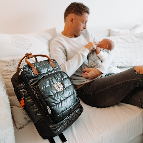 Imagen 4 de 10 de Mochila Baby Bag Patagonia Diamond Negro Legion Extranjera