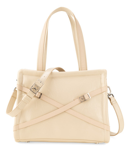 Bolsa Tote Cloe Zidil Mediano Color Beige