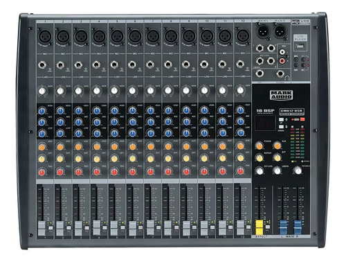 Mesa De Som Mark Audio Cmx12 Mixer C/12 Canais Usb Bluetooth 127/220V