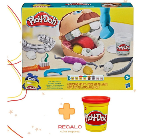 Play Doh Dentista Bromista 8 Latas + Accesorios + Regalo