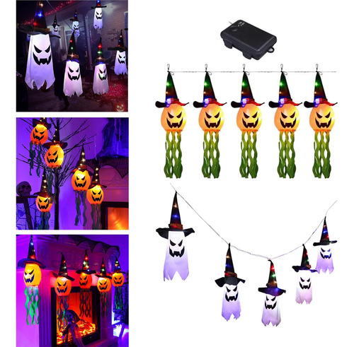 2 Piezas De Luces Led De Cadena Decoración De Halloween