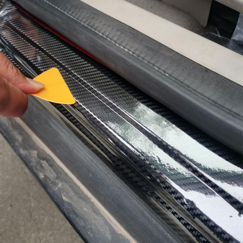 5 Etiqueta Engomada Del Coche De La Fibra De Carbono Del