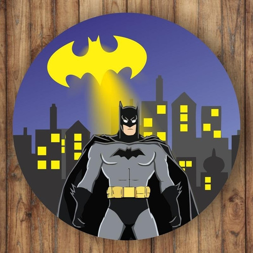 Painel Tecido Redondo Batman Decoração Festa 02  | Parcelamento sem  juros