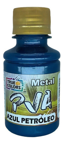 Tinta Pva Metal Colorido 100ml - True Colors - Pronto Cor Azul Petróleo - 7975