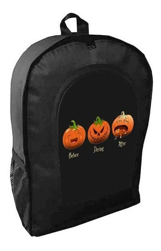 Mochila Negra Halloween  Adulto / Escolar A34