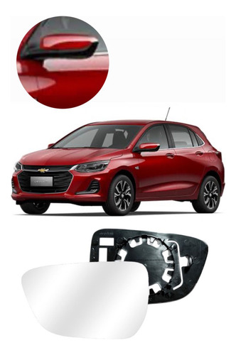 Espelho + Base Retrovisor Esquerdo Onix 2020 21 22 23 24