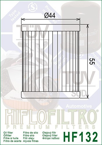 Imagen 3 de 6 de Filtro Aceite Suzuki Dr125 Lt Hf132 Hiflofiltro Team Motorac