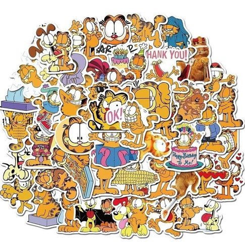 Garfield - Set De 50 Stickers / Calcomanias / Pegatinas