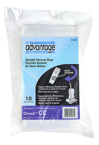 Advantage Oreck Cc - Bolsas De Vacio Xl (10 Bolsas)