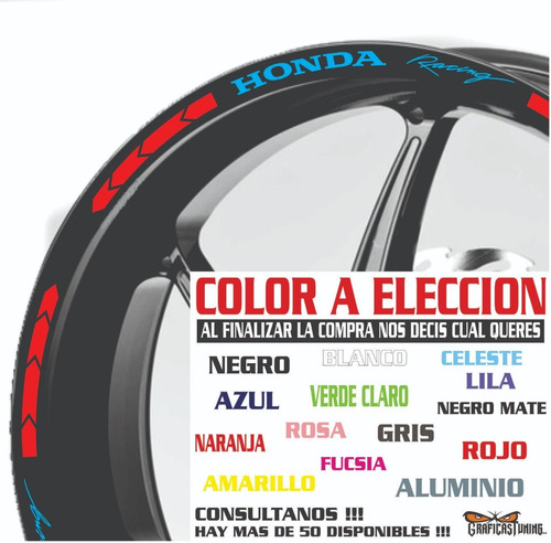 Imagen 6 de 10 de Calcos Honda Llantas + Regalo - 00150 Graficastuning