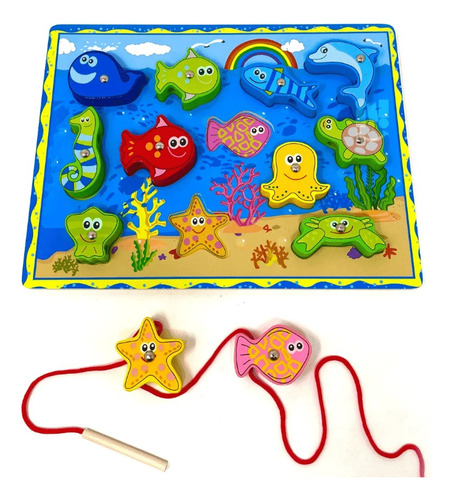 Brinquedo De Autista Pescaria Infantil Peixes Coloridos