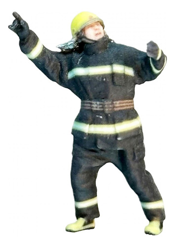 Figura Diorama 1/64 De Firemen Playset Para Casa De Muñecas