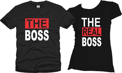 Playeras Pareja Novios The Boss Y The Real Boss.