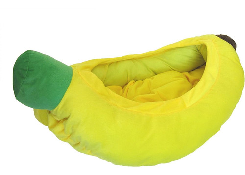 Cama Para Mascotas Con Diseño De Platano De Yml, Amarillo