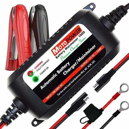 Cargador De Batería Para Carro Motopower De 12v Y 1,5a