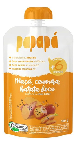 Kit 12 Papinha Orgânica Papapá 100g