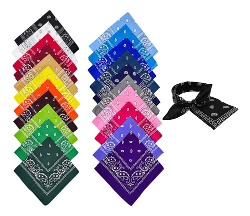 50 Bandanas Várias Cores Lenço Atacado Revenda