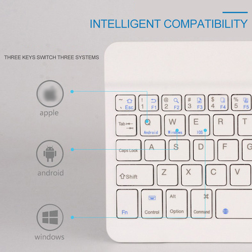 Teclado Bluetooth Ultradelgado Teclado Inalámbrico Teclado