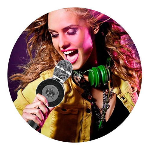 Microfono Karaoke Inalambrico Bluetooth Parlante Luz Ws-668