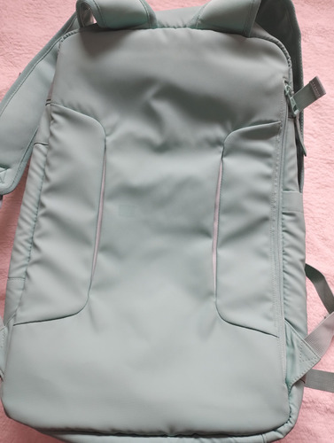 Mochila De Viaje Porta Notebook Reforzada Enjoy Fly Seafoam Turquesa Liso