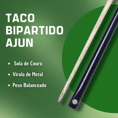 Taco Madeira Ash De Sinuca Bilhar Snooker Profissional + Giz