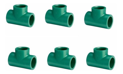 Tee 20 Mm. De Termofusión Para Agua Caliente Y Fría X 6 