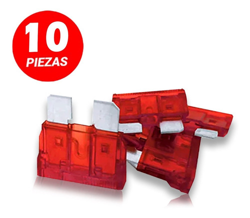 Paquete 10 Maxi Fusibles De 10 Amperes Rock Series Atc10p