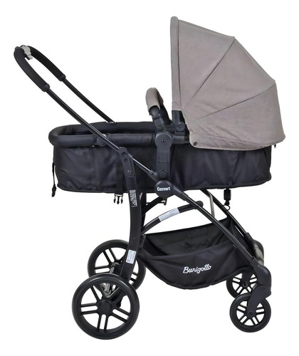 Carrinho Convert Cappucino Com Bebê Conforto Touring X Preto
