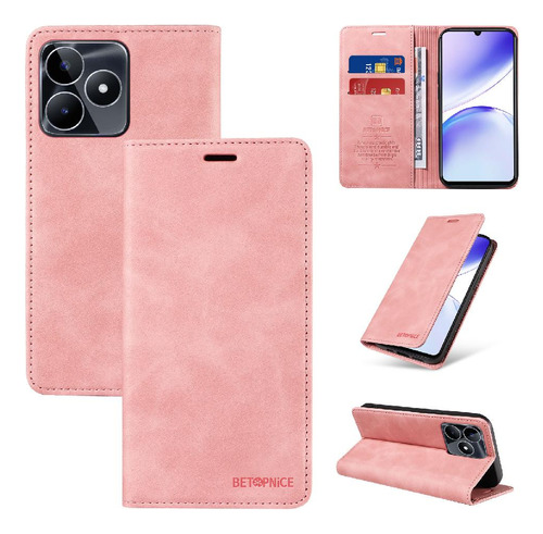 Caso Para Realme C53 Pu Cuero Protector Folio Cartera