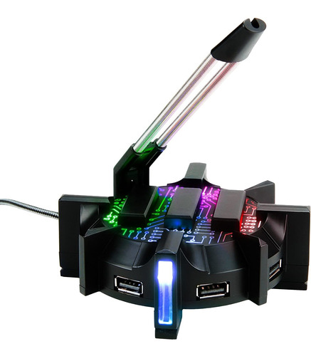 Soporte De Cable Para Raton Con 4 Puertos Usb Hub - 7 Modos